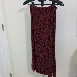 Forever 21 Orange Asymmetrical A-Line Skirt Cocktail